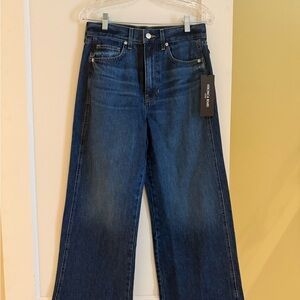 Veronica Beard Bright Blue Wide Leg Jeans